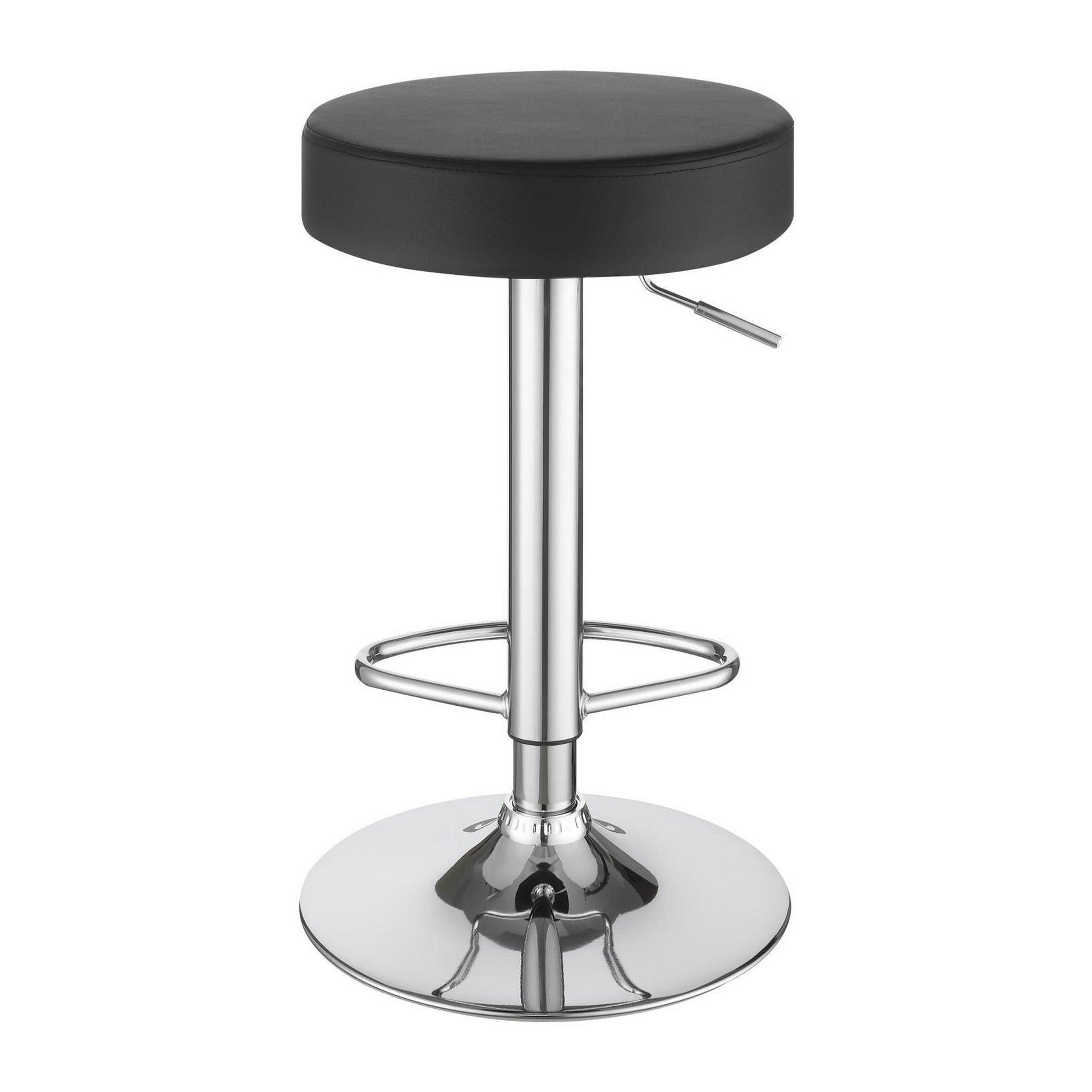 Ramses 29&quot; Adjustable Bar Stool Chrome and Black 102558