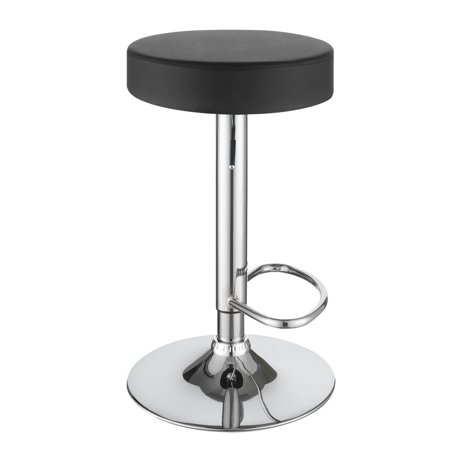 Ramses 29&quot; Adjustable Bar Stool Chrome and Black 102558