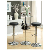 Ramses 29" Adjustable Bar Stool Chrome and Black 102558