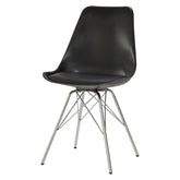 Juniper Armless Dining Chairs Black and Chrome (Set of 2) 102682