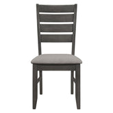 Dalila Ladder Back Side Chair (Set of 2) Grey and Dark Grey 102722GRY