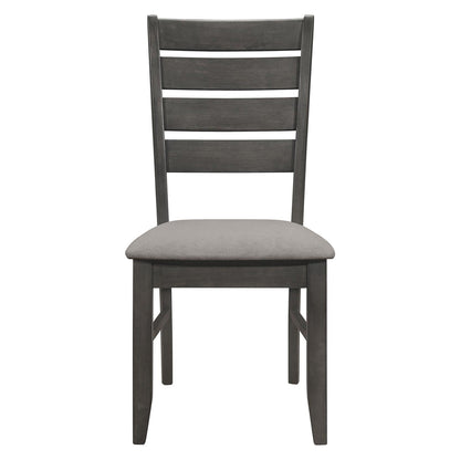 Dalila Ladder Back Side Chair (Set of 2) Grey and Dark Grey 102722GRY