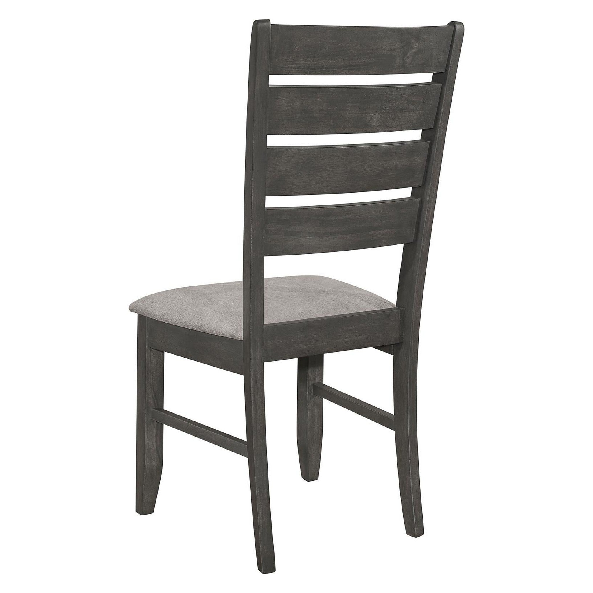Dalila Ladder Back Side Chair (Set of 2) Grey and Dark Grey 102722GRY