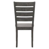 Dalila Ladder Back Side Chair (Set of 2) Grey and Dark Grey 102722GRY