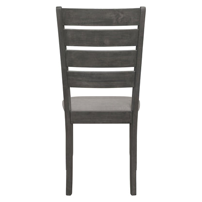 Dalila Ladder Back Side Chair (Set of 2) Grey and Dark Grey 102722GRY