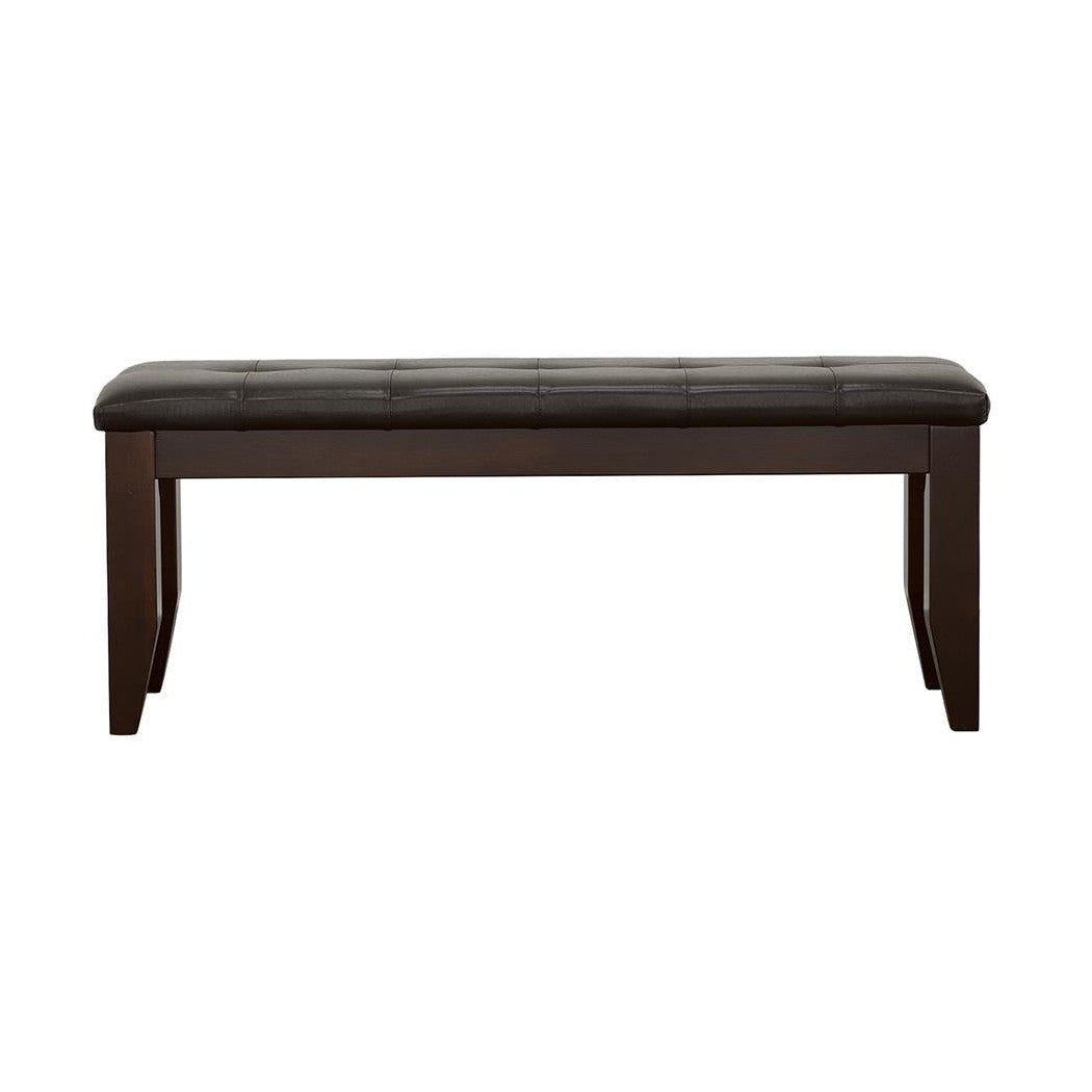 Dalila Tufted Upholstered Dining Bench Cappuccino and Black 102723