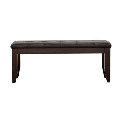 Dalila Tufted Upholstered Dining Bench Cappuccino and Black 102723