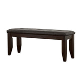 Dalila Tufted Upholstered Dining Bench Cappuccino and Black 102723