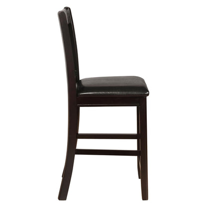 Lavon Upholstered Counter Height Stools Black and Espresso (Set of 2) 102889