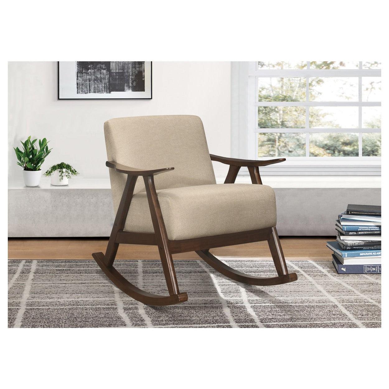 ROCKING CHAIR, LIGHT BROWN 100% POLY. 1034BR-1