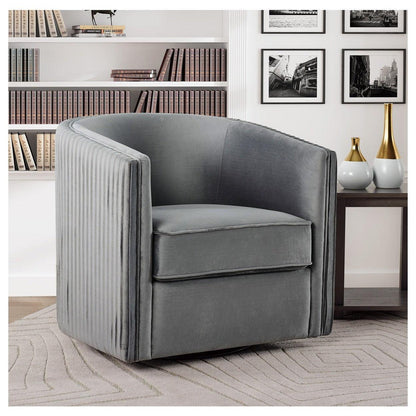 ACCENT CHAIR, GRAY VELVET 1038GY-1