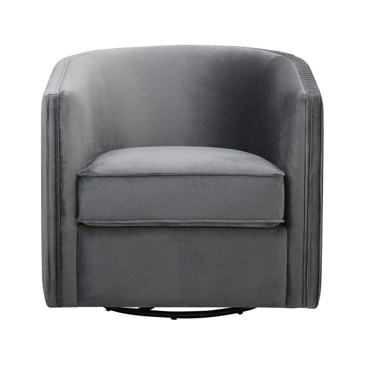 ACCENT CHAIR, GRAY VELVET 1038GY-1