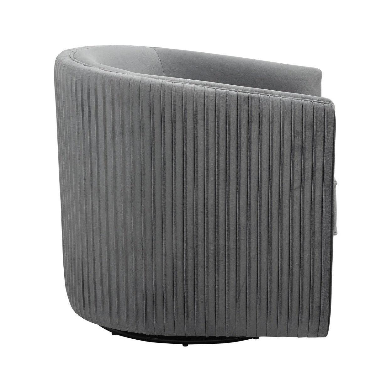 ACCENT CHAIR, GRAY VELVET 1038GY-1