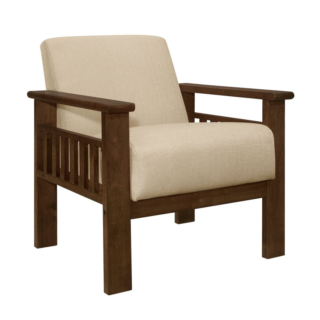 Accent chair with Storage Arms 1048BR-1