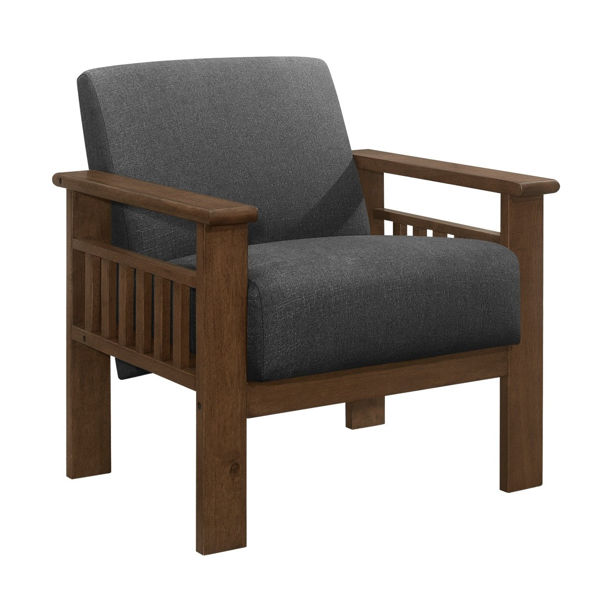 Accent chair with Storage Arms 1048DG-1