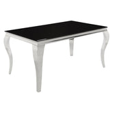 Carone 5-piece Dining Room Set Black and Chrome 105071-S5