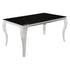 Carone Rectangular Dining Table Chrome and Black 105071