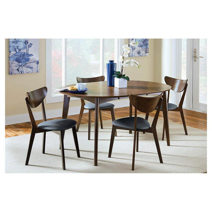 Malone Upholstered Dining Chairs Dark Walnut and Black (Set of 2) 105362