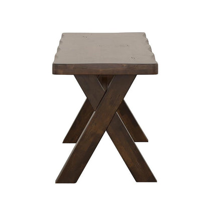 Alston X-shaped Dining Bench Knotty Nutmeg 106383