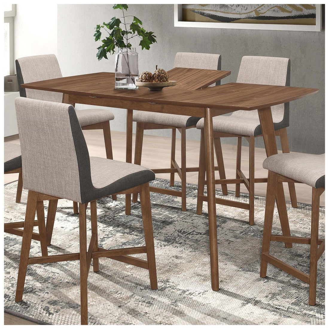 Redbridge Counter Height Table with Butterfly Leaf Natural Walnut 106598