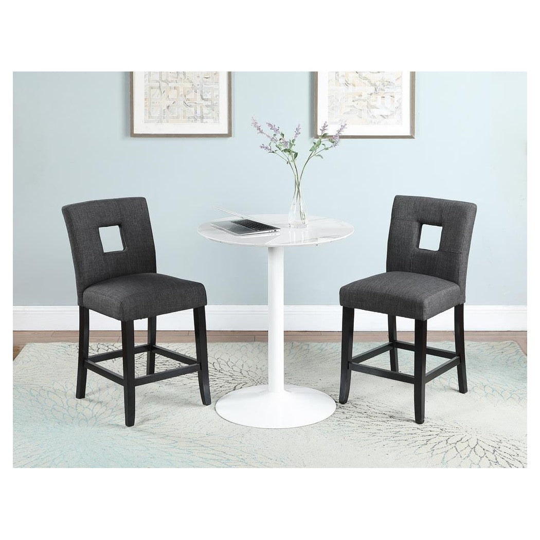 Alandale Upholstered Counter Height Stools Grey and Black (Set of 2) 106676