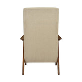 ACCENT CHAIR, LIGHT BROWN TEXTURED FABRIC 1077BR-1