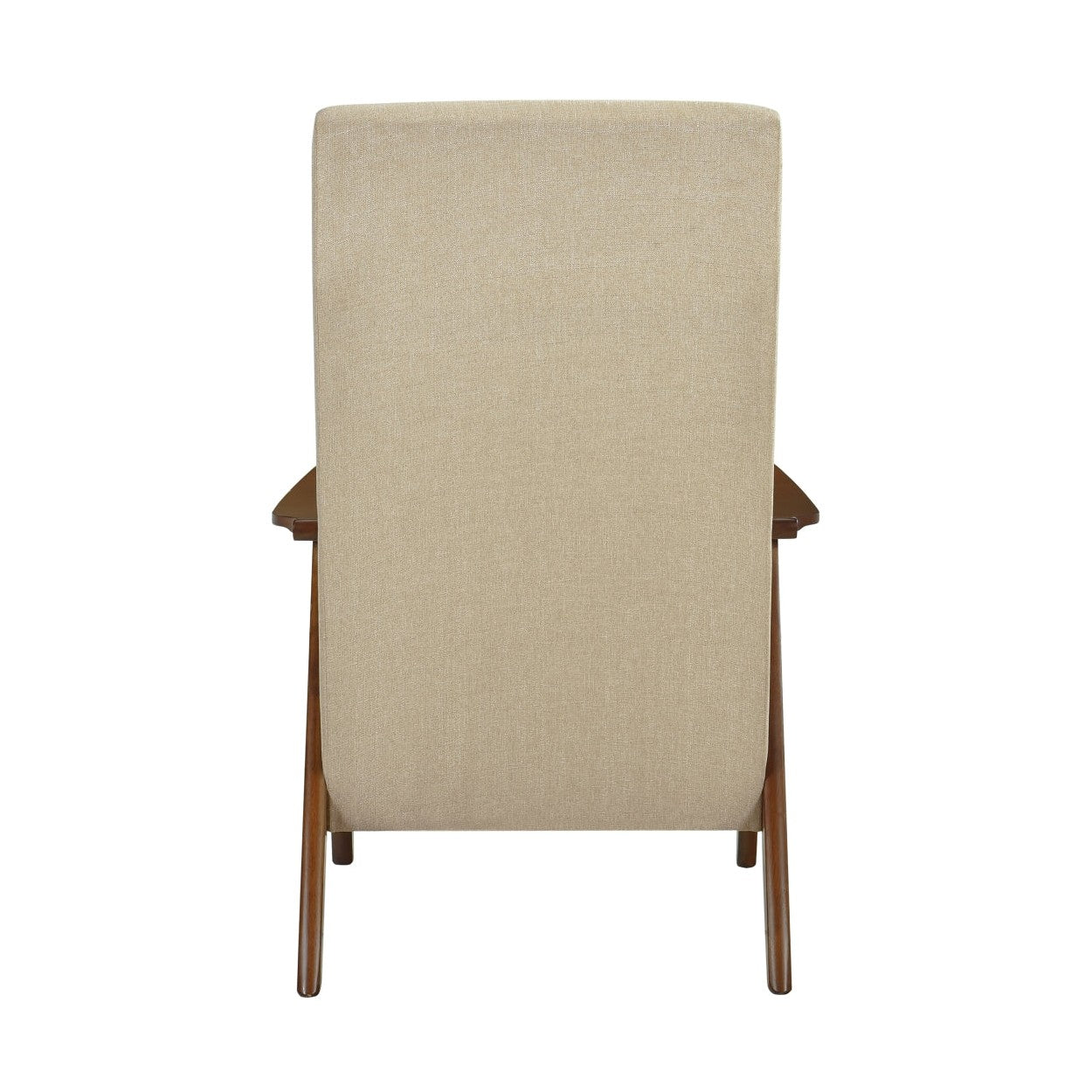 ACCENT CHAIR, LIGHT BROWN TEXTURED FABRIC 1077BR-1