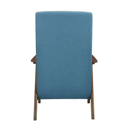 ACCENT CHAIR, BLUE TEXTURED FABRIC 1077BU-1