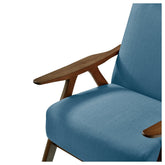 ACCENT CHAIR, BLUE TEXTURED FABRIC 1077BU-1