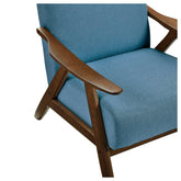 ACCENT CHAIR, BLUE TEXTURED FABRIC 1077BU-1