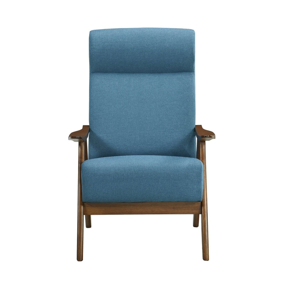 ACCENT CHAIR, BLUE TEXTURED FABRIC 1077BU-1