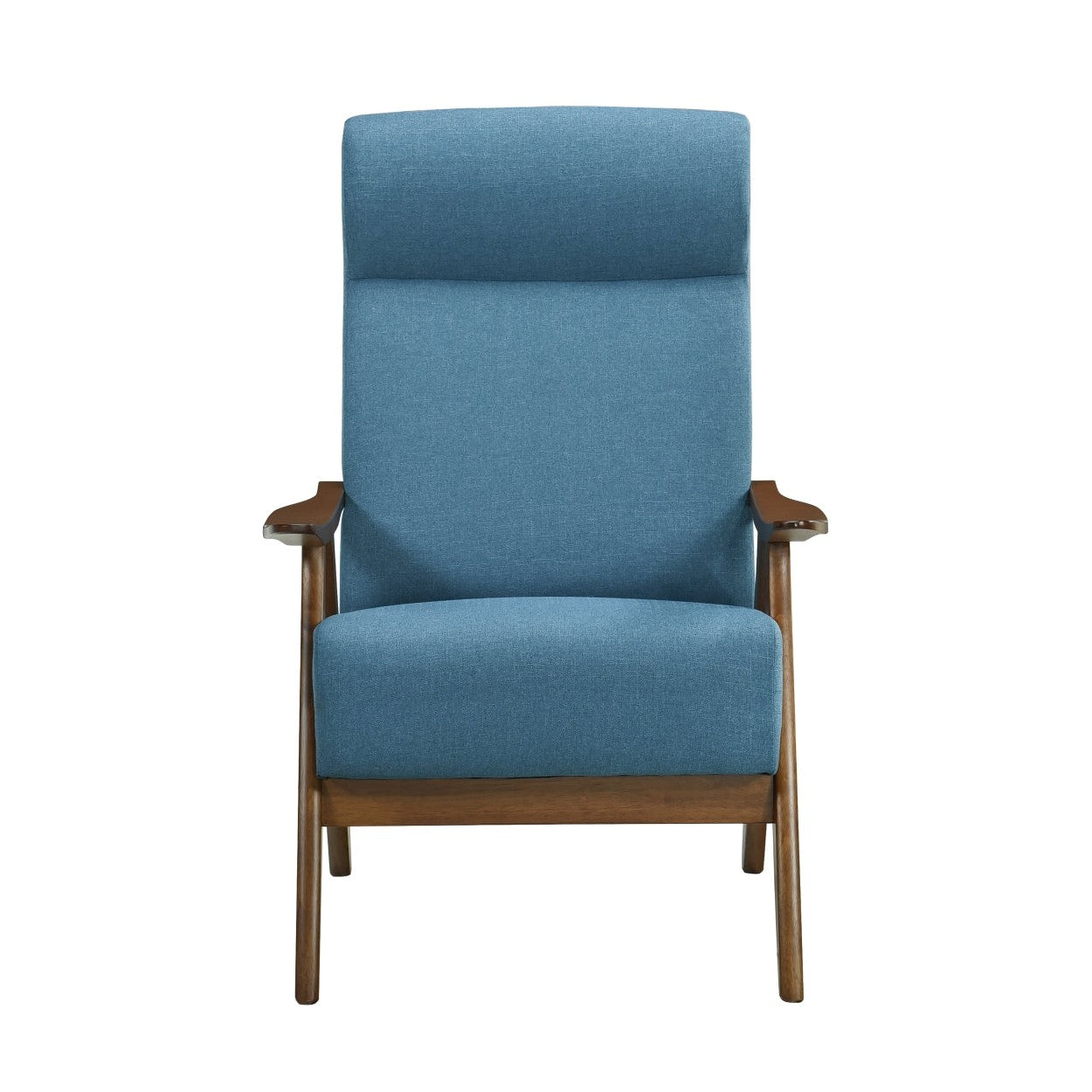 ACCENT CHAIR, BLUE TEXTURED FABRIC 1077BU-1