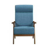 ACCENT CHAIR, BLUE TEXTURED FABRIC 1077BU-1
