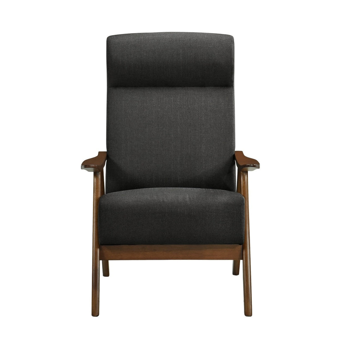ACCENT CHAIR, DARK GRAY TEXTURED FABRIC 1077DG-1