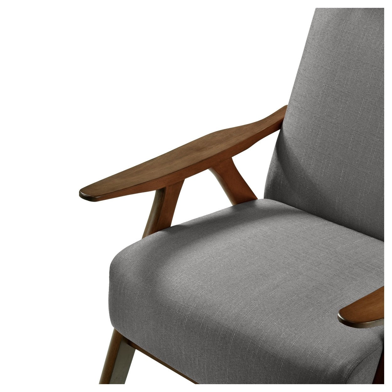 ACCENT CHAIR, GRAY TEXTURED FABRIC 1077GY-1
