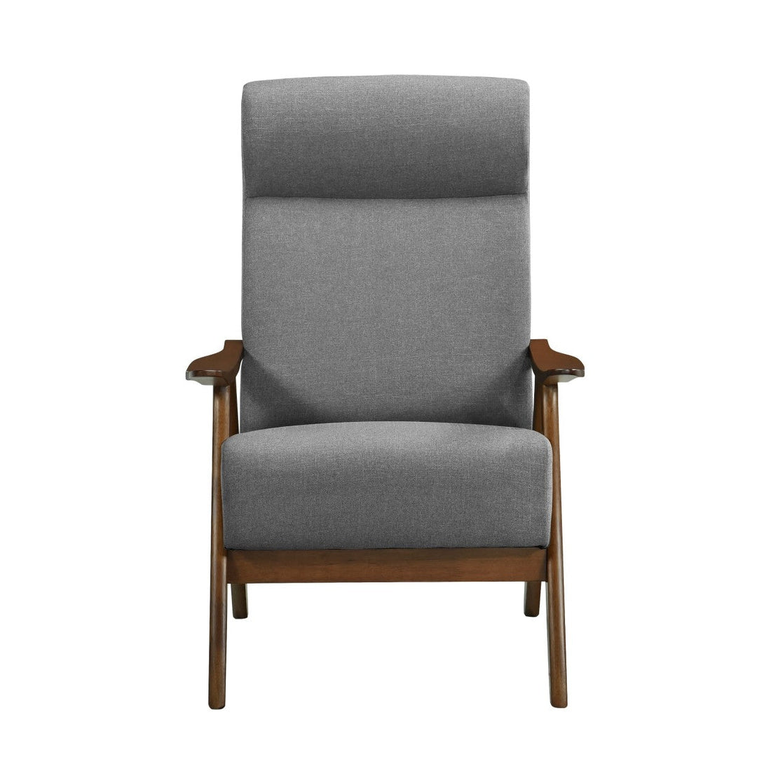 ACCENT CHAIR, GRAY TEXTURED FABRIC 1077GY-1