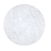 Bartole Round Dining Table White and Matte Black 108020