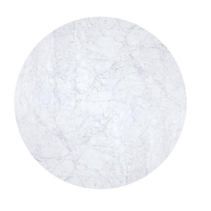 Bartole Round Dining Table White and Matte Black 108020