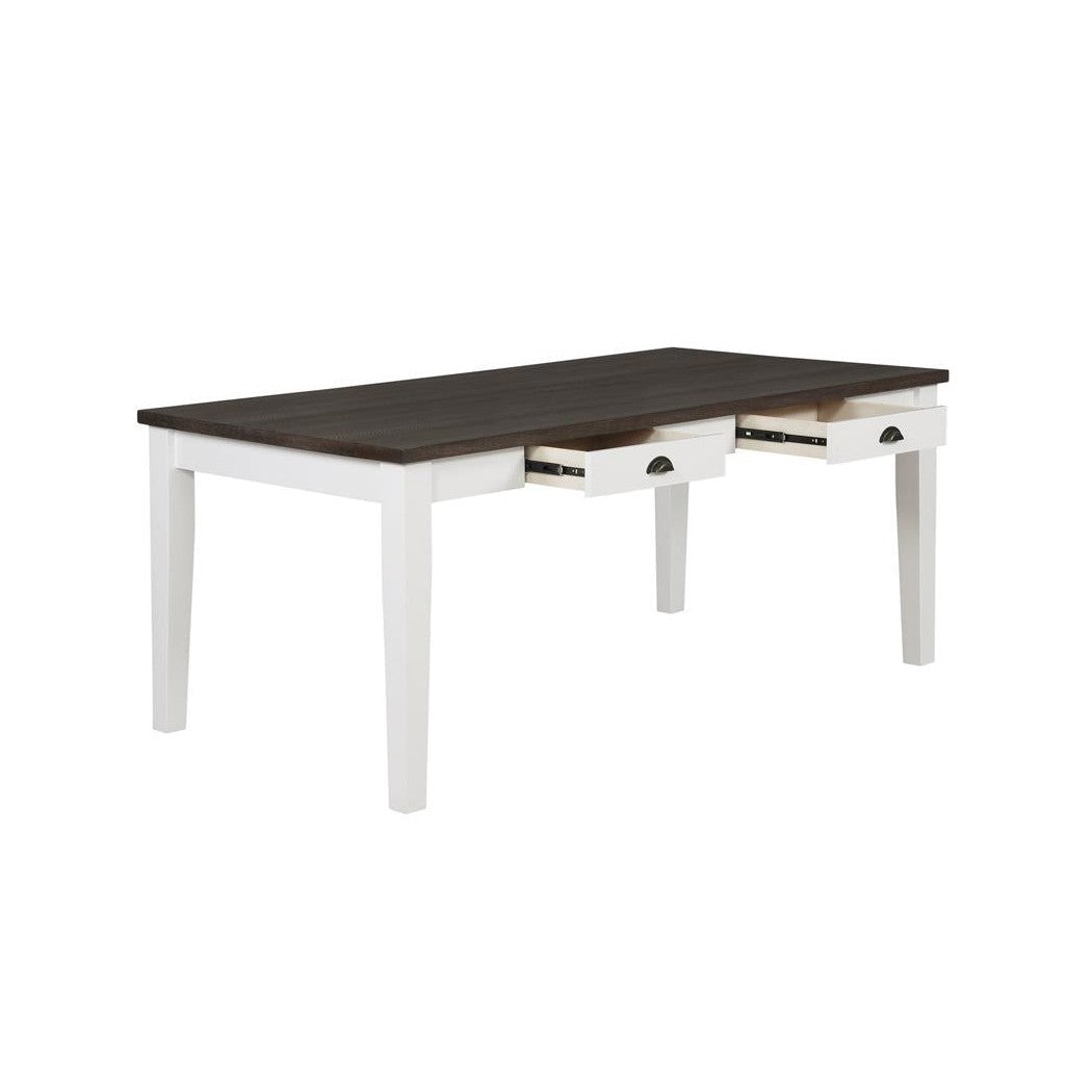 Kingman 4-drawer Dining Table Espresso and White 109541