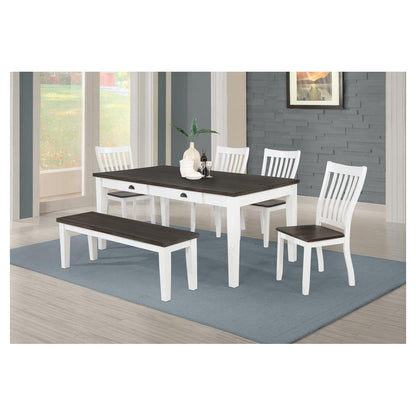 Kingman 4-drawer Dining Table Espresso and White 109541