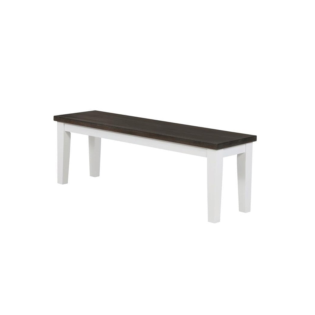 Kingman Rectangular Bench Espresso and White 109543