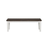 Kingman Rectangular Bench Espresso and White 109543