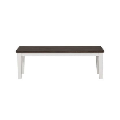 Kingman Rectangular Bench Espresso and White 109543