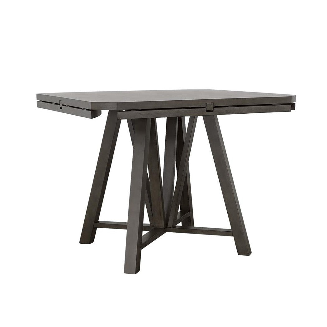 Athens Round Counter Height Table with Drop Leaf Barn Grey 109858