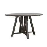 Athens Round Counter Height Table with Drop Leaf Barn Grey 109858