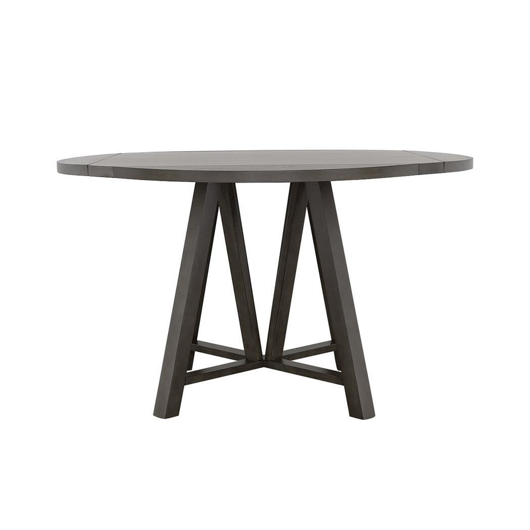 Athens Round Counter Height Table with Drop Leaf Barn Grey 109858