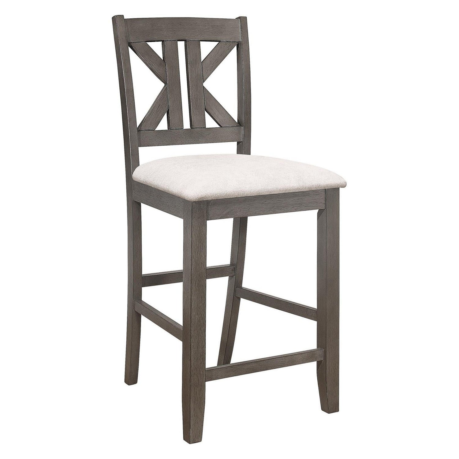 Athens Upholstered Seat Counter Height Stools Light Tan (Set of 2) 109859
