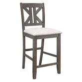Athens Upholstered Seat Counter Height Stools Light Tan (Set of 2) 109859