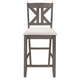 Athens Upholstered Seat Counter Height Stools Light Tan (Set of 2) 109859