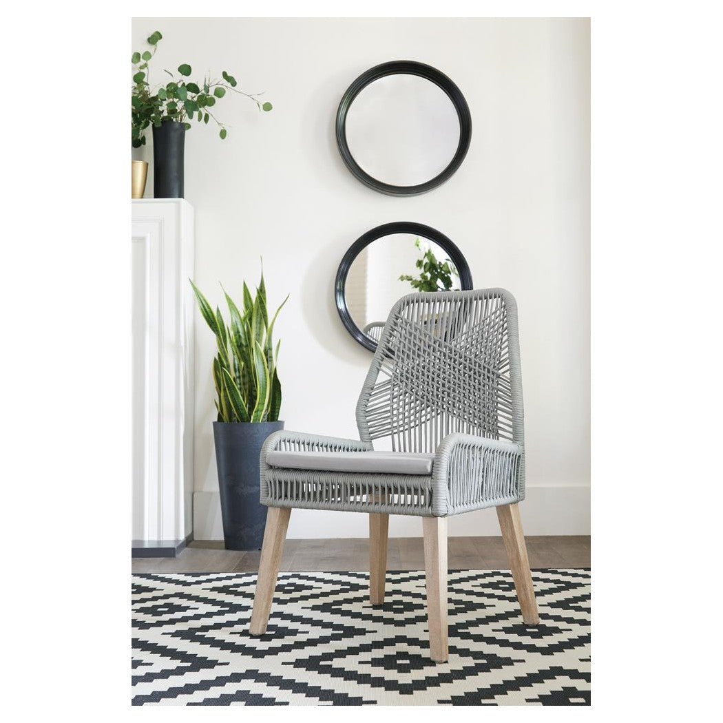 Nakia Woven Back Side Chairs Grey (Set of 2) 110033